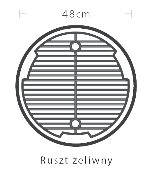 ruszt żeliwny broil king keg grill węglowy wymiary